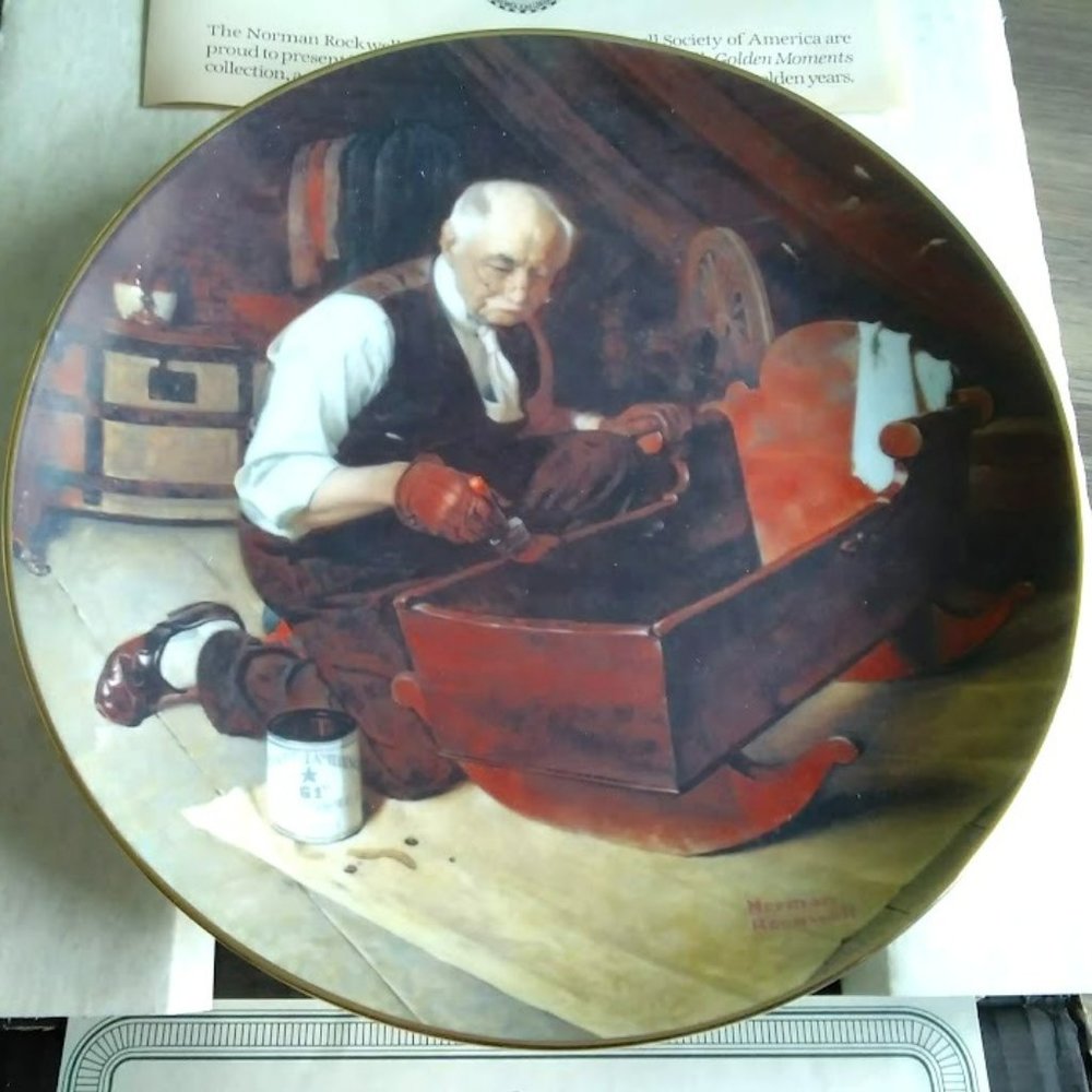 Norman Rockwell "Grandpa's Gift"-Collectible Plate- New in box
